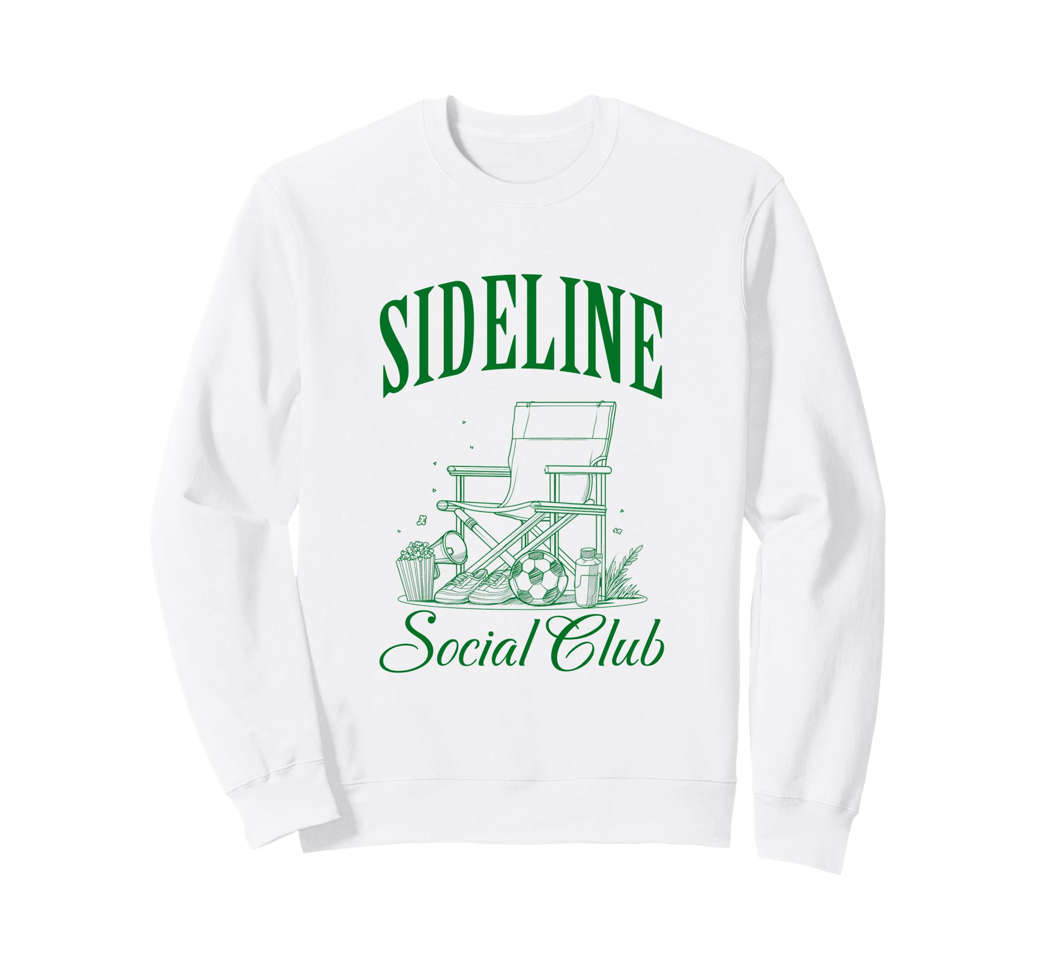 Sideline Social Club Soccer Sweatshirt - Graphic Print Unisex - T-Shirt, Sweatshirt, Hoodie