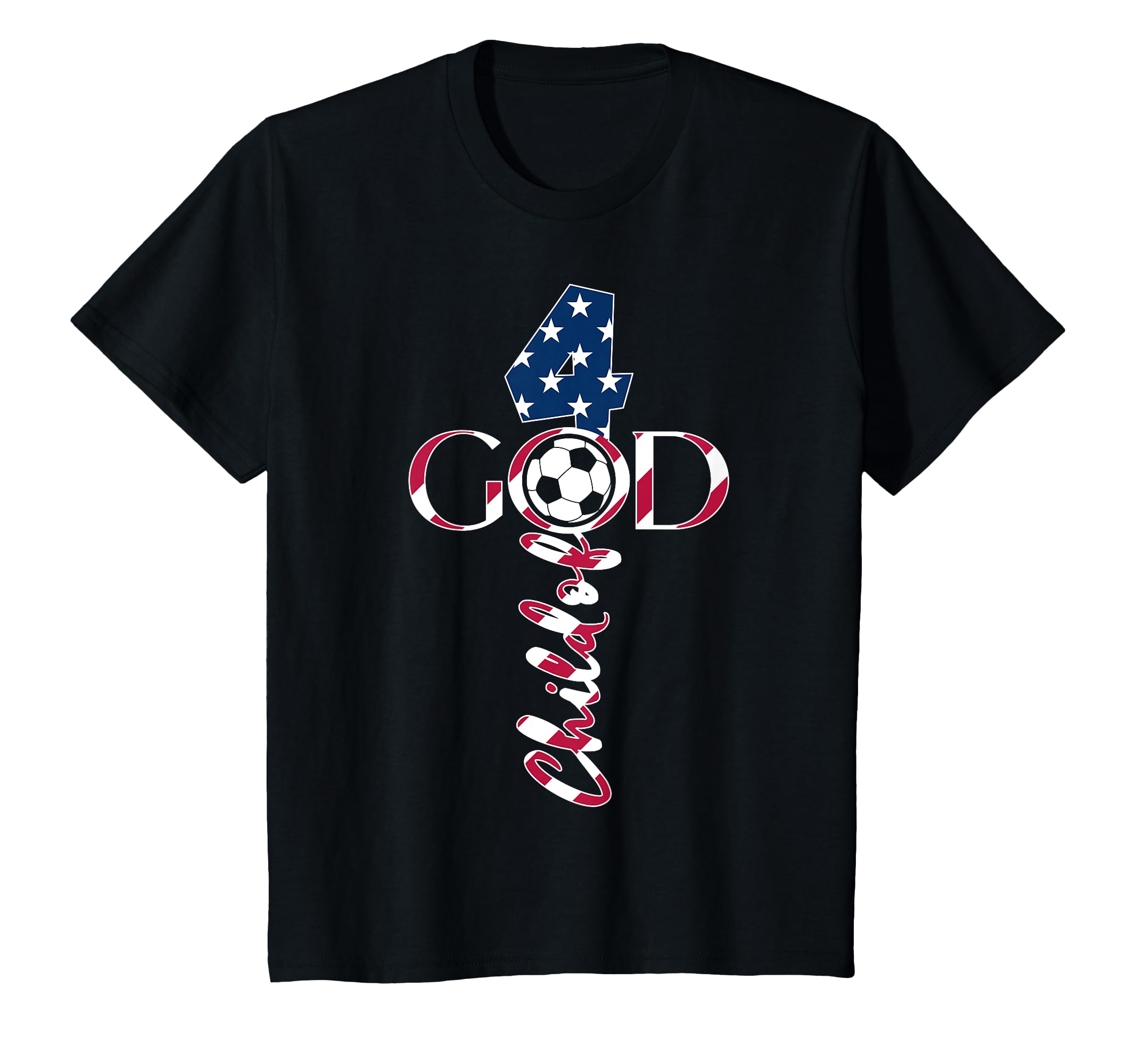 Jesus 4 Years Child God Soccer 4Th Birthday T-Shirt - Trendy Graphic Unisex - T-Shirt, Sweatshirt, Hoodie