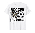 Soccer Mamaw Leopard Heart Soccer Lover T-Shirt - Minimalist Print Unisex - T-Shirt, Sweatshirt, Hoodie