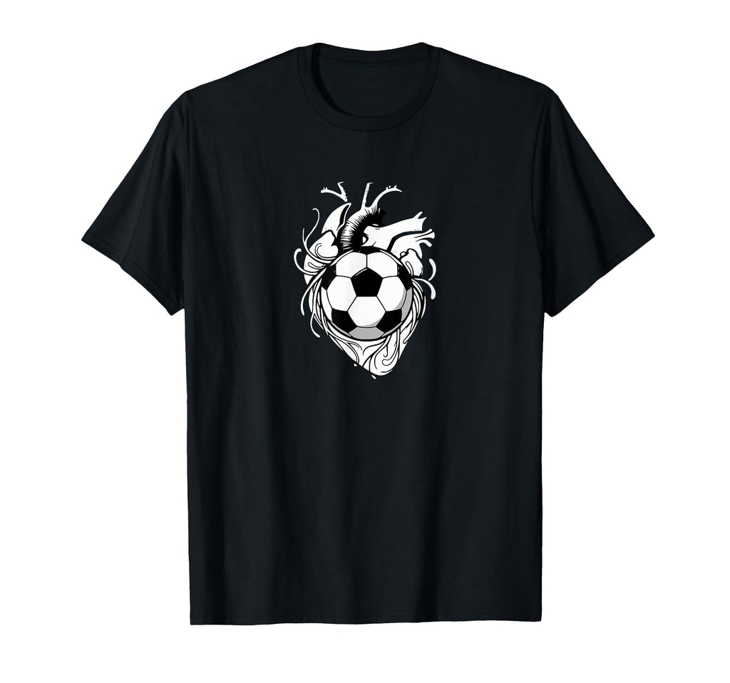 Soccer Ball Anatomical Heart Sports Fans T-Shirt - Novelty Apparel Unisex - T-Shirt, Sweatshirt, Hoodie