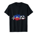 Soccer Heartbeat Haiti Flag Football Love T-Shirt - Novelty Apparel Unisex - T-Shirt, Sweatshirt, Hoodie