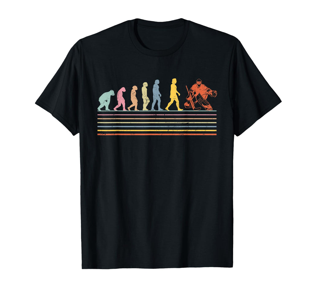 Ice Hockey Goalie Goalkeeper Evolution T-Shirt - Trendy Graphic Unisex - T-Shirt, Sweatshirt, Hoodie