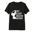 Eat Sleep Soccer Repeat Soccer Tri Blend T-Shirt - Custom Art Print Unisex - T-Shirt, Sweatshirt, Hoodie