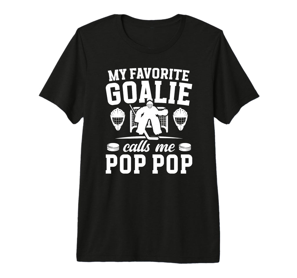 Mens Proud Hockey Goalie Pop Pop Ice T-Shirt - Minimalist Print for Adults - T-Shirt, Sweatshirt, Hoodie