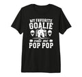 Mens Proud Hockey Goalie Pop Pop Ice T-Shirt - Minimalist Print for Adults - T-Shirt, Sweatshirt, Hoodie