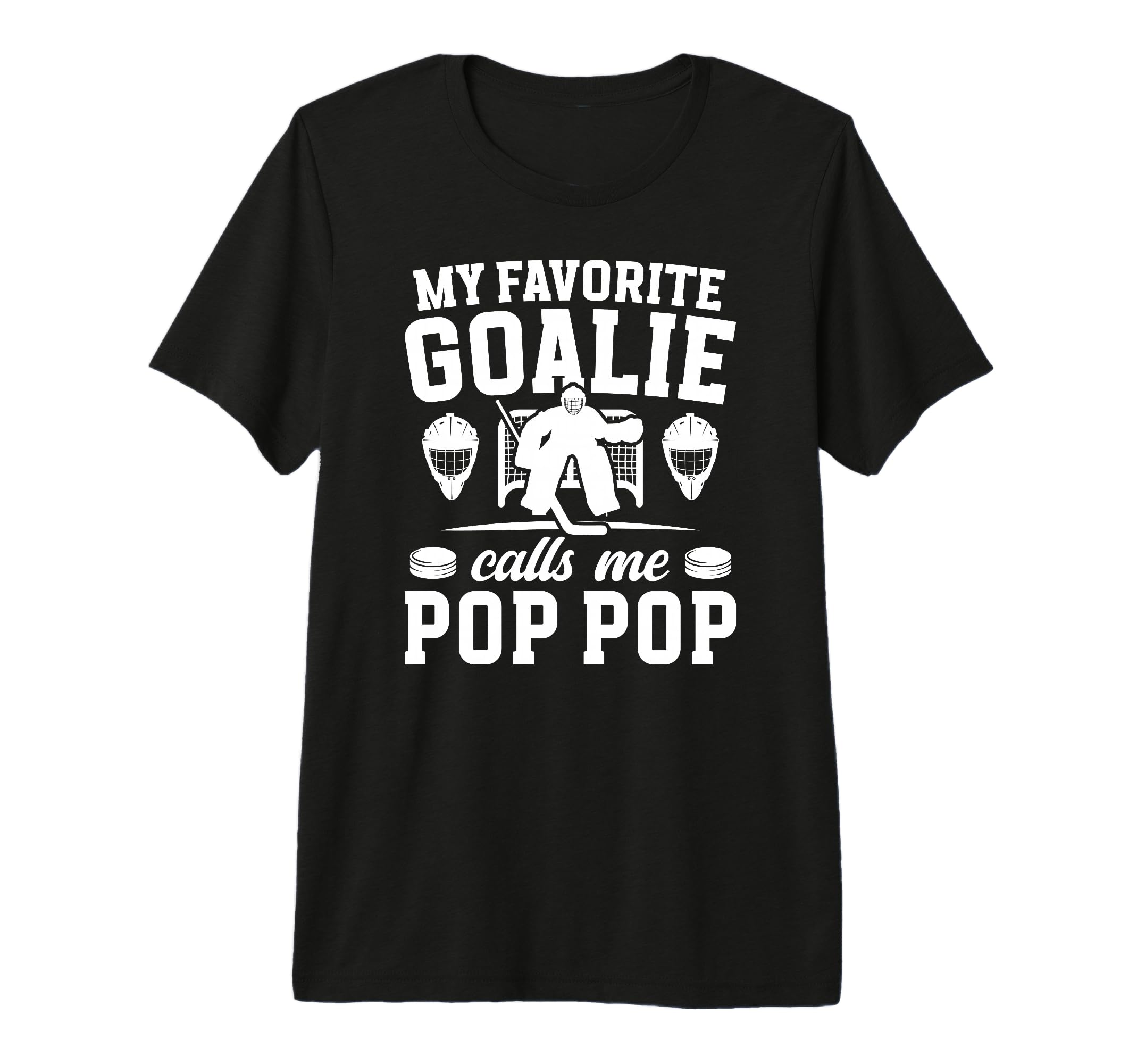 Mens Proud Hockey Goalie Pop Pop Ice T-Shirt - Minimalist Print for Adults - T-Shirt, Sweatshirt, Hoodie