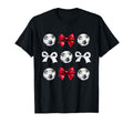 Soccer Balls Bows Womens Soccer Player Red T-Shirt - Graphic Print Unisex - T-Shirt, Sweatshirt, Hoodie