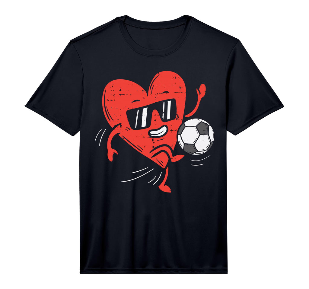 Heart Playing Soccer Valentines Day T-Shirt - Unique Graphic Unisex - T-Shirt, Sweatshirt, Hoodie