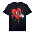 Heart Playing Soccer Valentines Day T-Shirt - Unique Graphic Unisex - T-Shirt, Sweatshirt, Hoodie