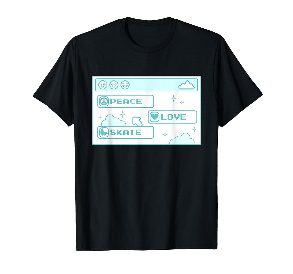 Pc Computer Geek Peace Love Skate T-Shirt - Fun Novelty Design Unisex - T-Shirt, Sweatshirt, Hoodie