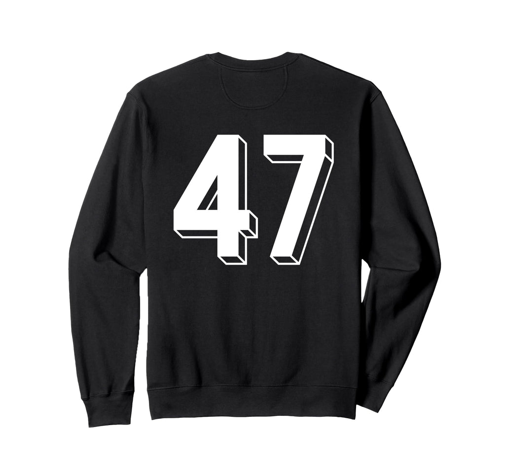 Number 47 Backside 80S 90S Team Sweatshirt - Aesthetic Graphic for Adults - T-Shirt, Sweatshirt, Hoodie
