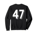 Number 47 Backside 80S 90S Team Sweatshirt - Aesthetic Graphic for Adults - T-Shirt, Sweatshirt, Hoodie