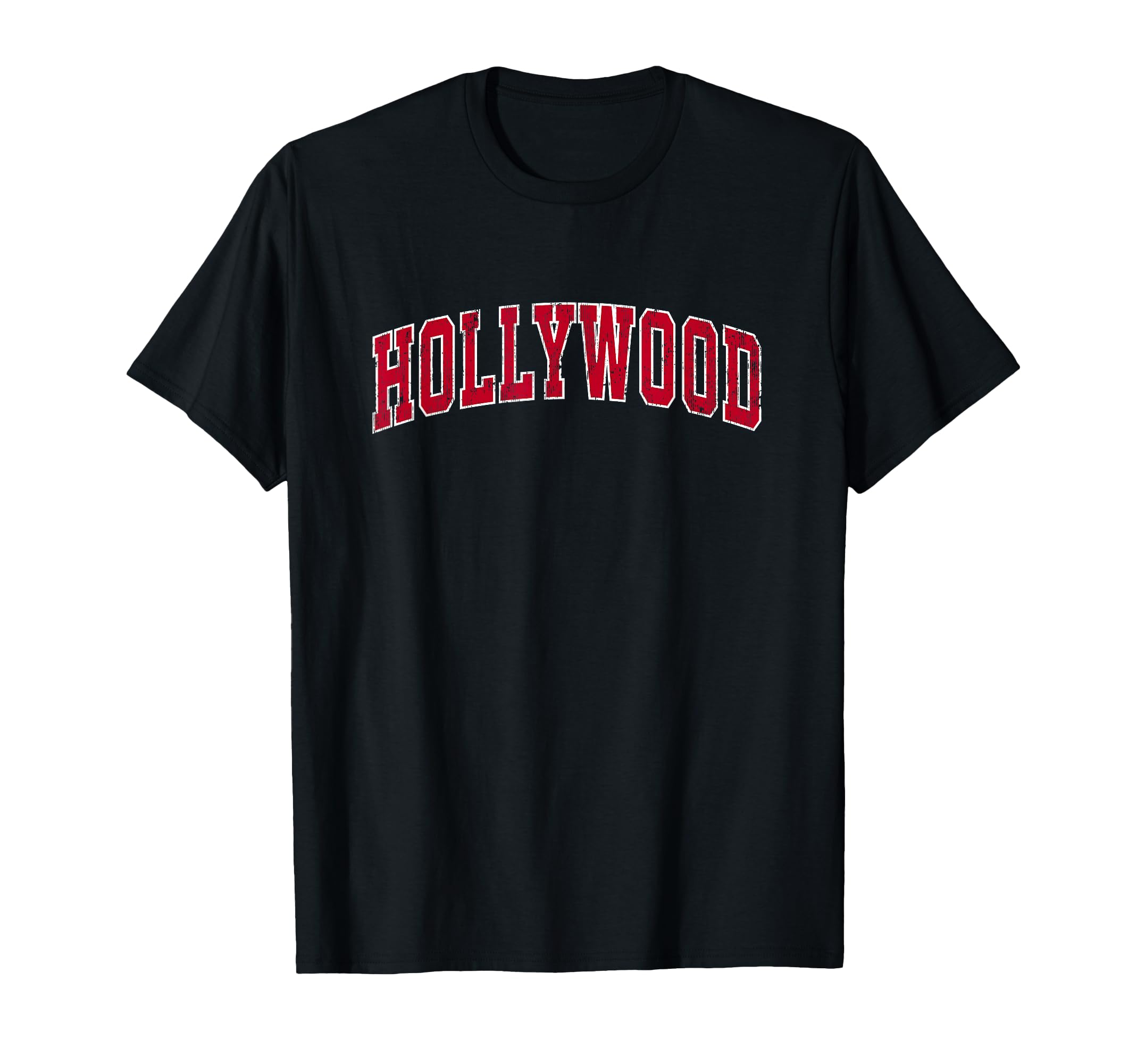 Hollywood California Ca Sports Red T-Shirt - Fun Novelty Design for Adults - T-Shirt, Sweatshirt, Hoodie