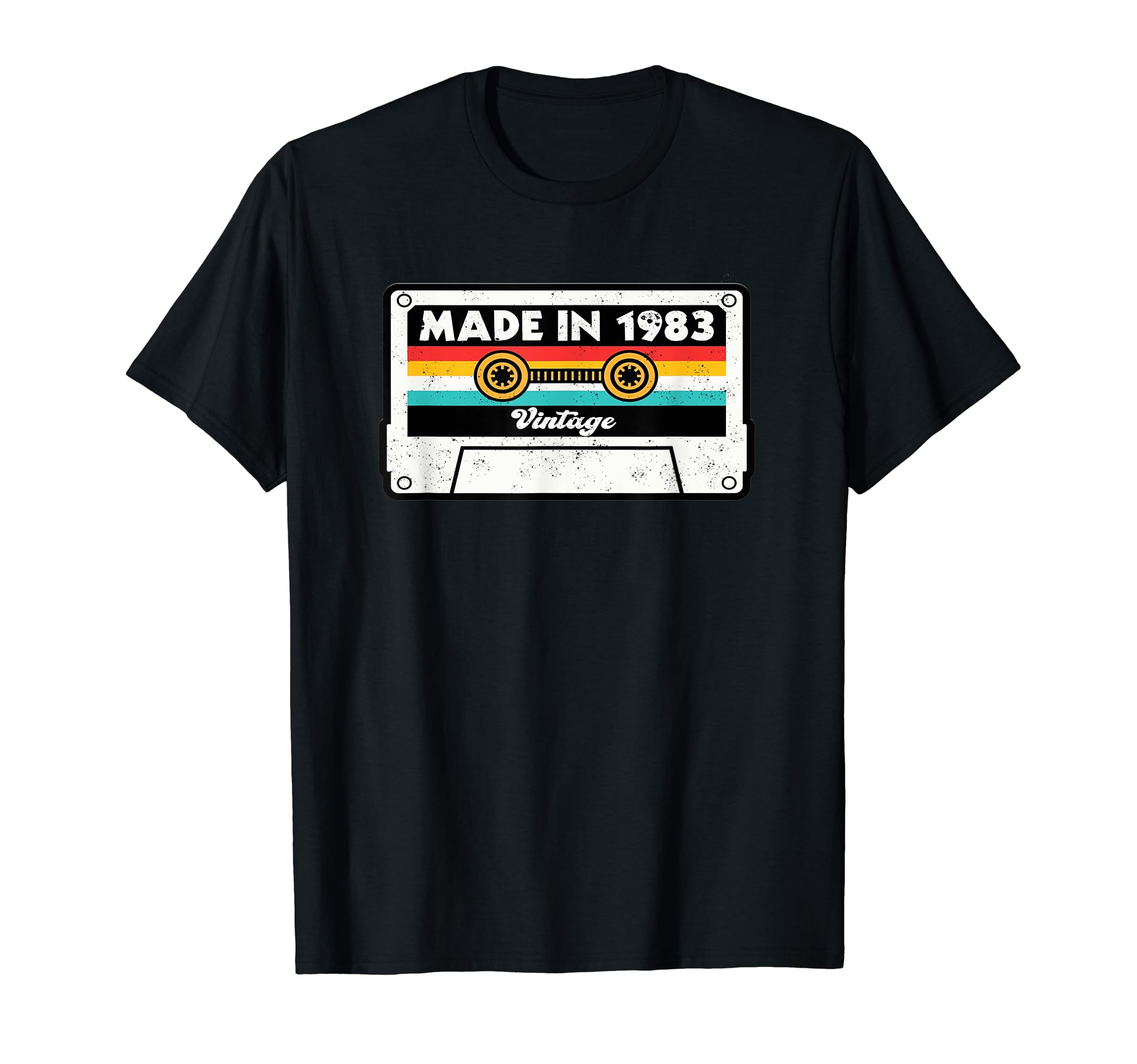 41Th Birthday 1983 Aged Cassette Tape T-Shirt - Minimalist Print Unisex - T-Shirt, Sweatshirt, Hoodie