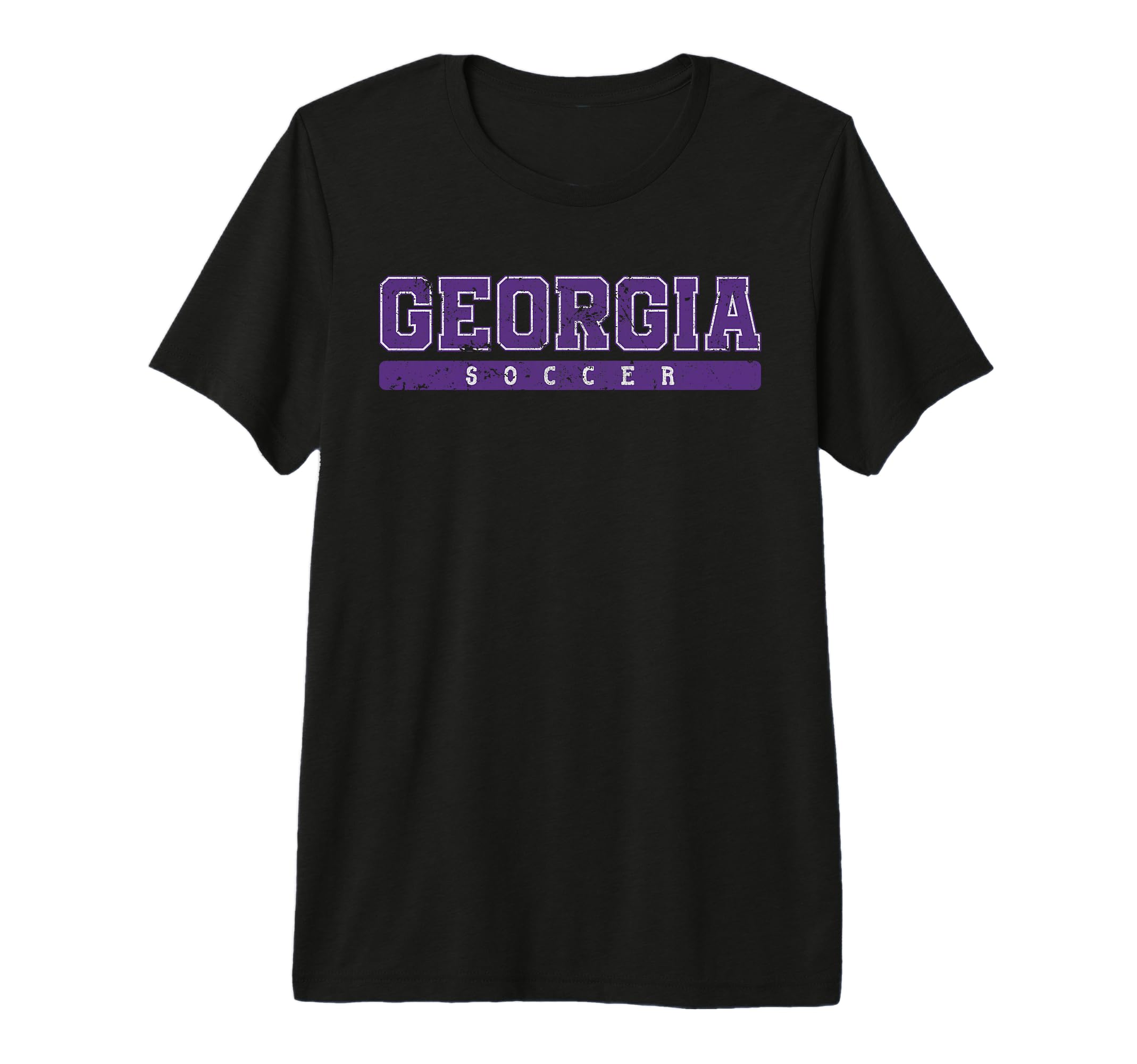 Georgia Soccer Purple Text Tri Blend T-Shirt - Novelty Apparel Unisex - T-Shirt, Sweatshirt, Hoodie