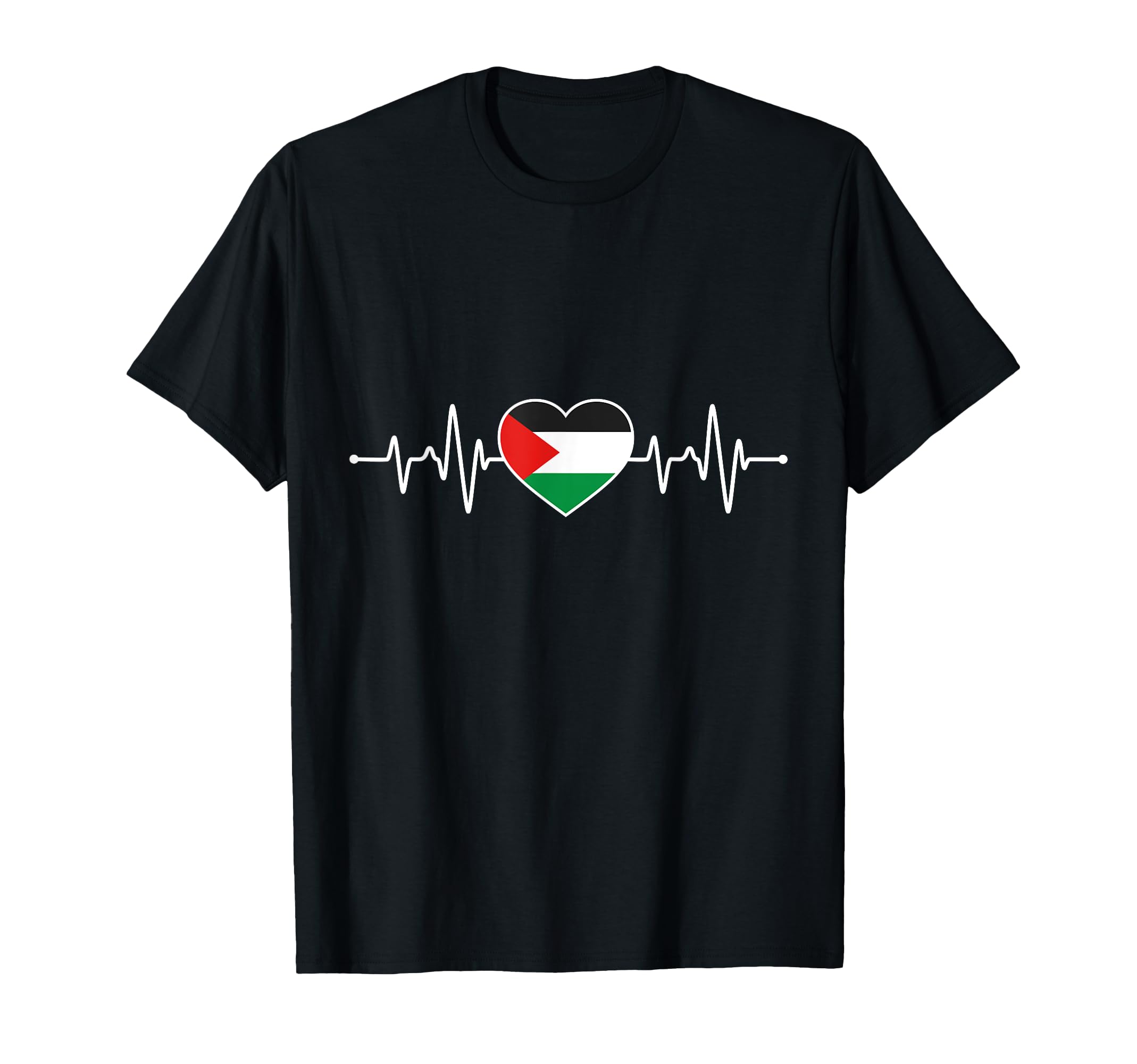 Palestinian Heartbeat Support I Love T-Shirt - Fun Novelty Design Unisex - T-Shirt, Sweatshirt, Hoodie