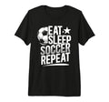 Eat Sleep Soccer Repeat Soccer Player Tri T-Shirt - Unique Graphic Unisex - T-Shirt, Sweatshirt, Hoodie
