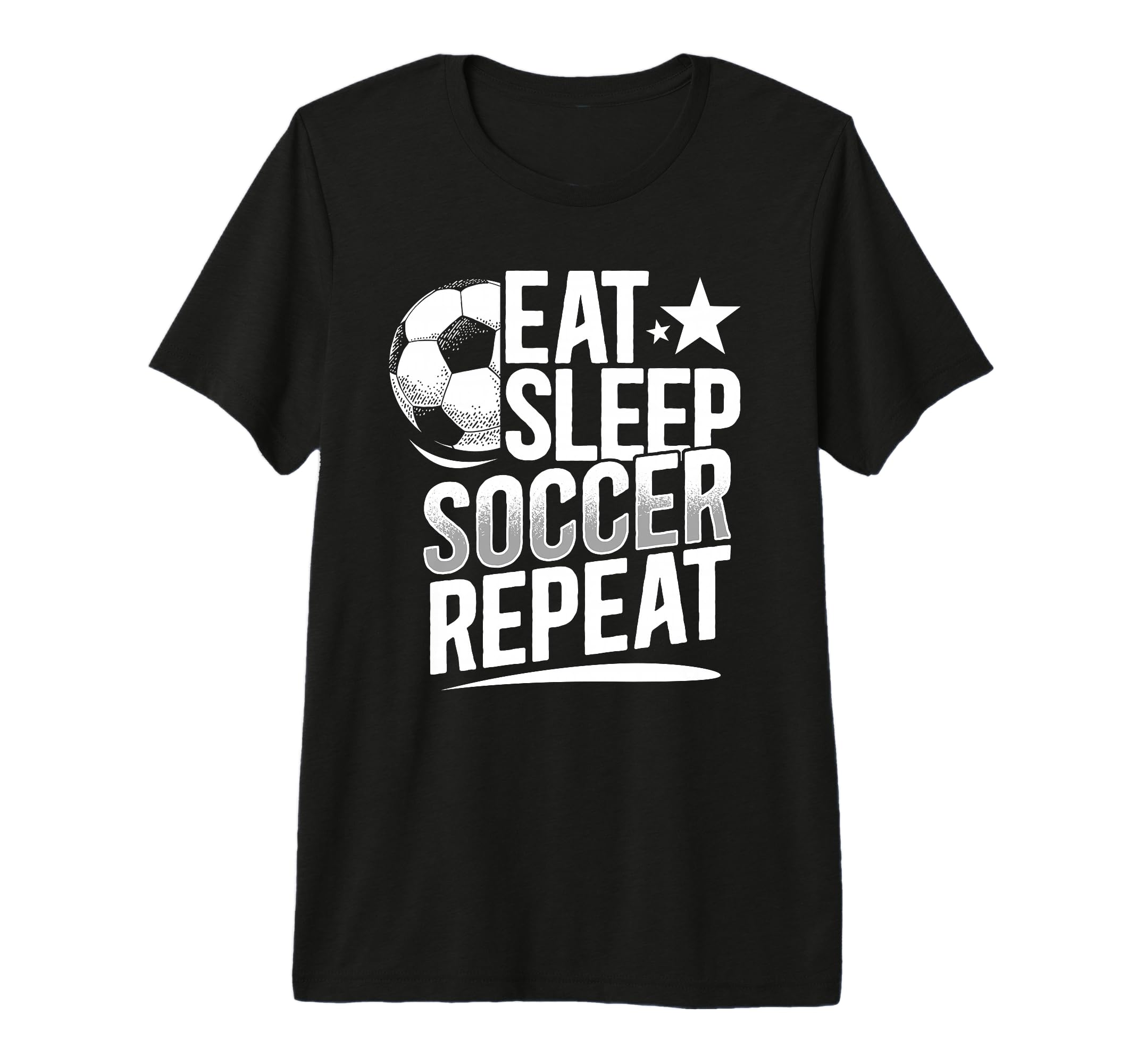 Eat Sleep Soccer Repeat Soccer Player Tri T-Shirt - Unique Graphic Unisex - T-Shirt, Sweatshirt, Hoodie