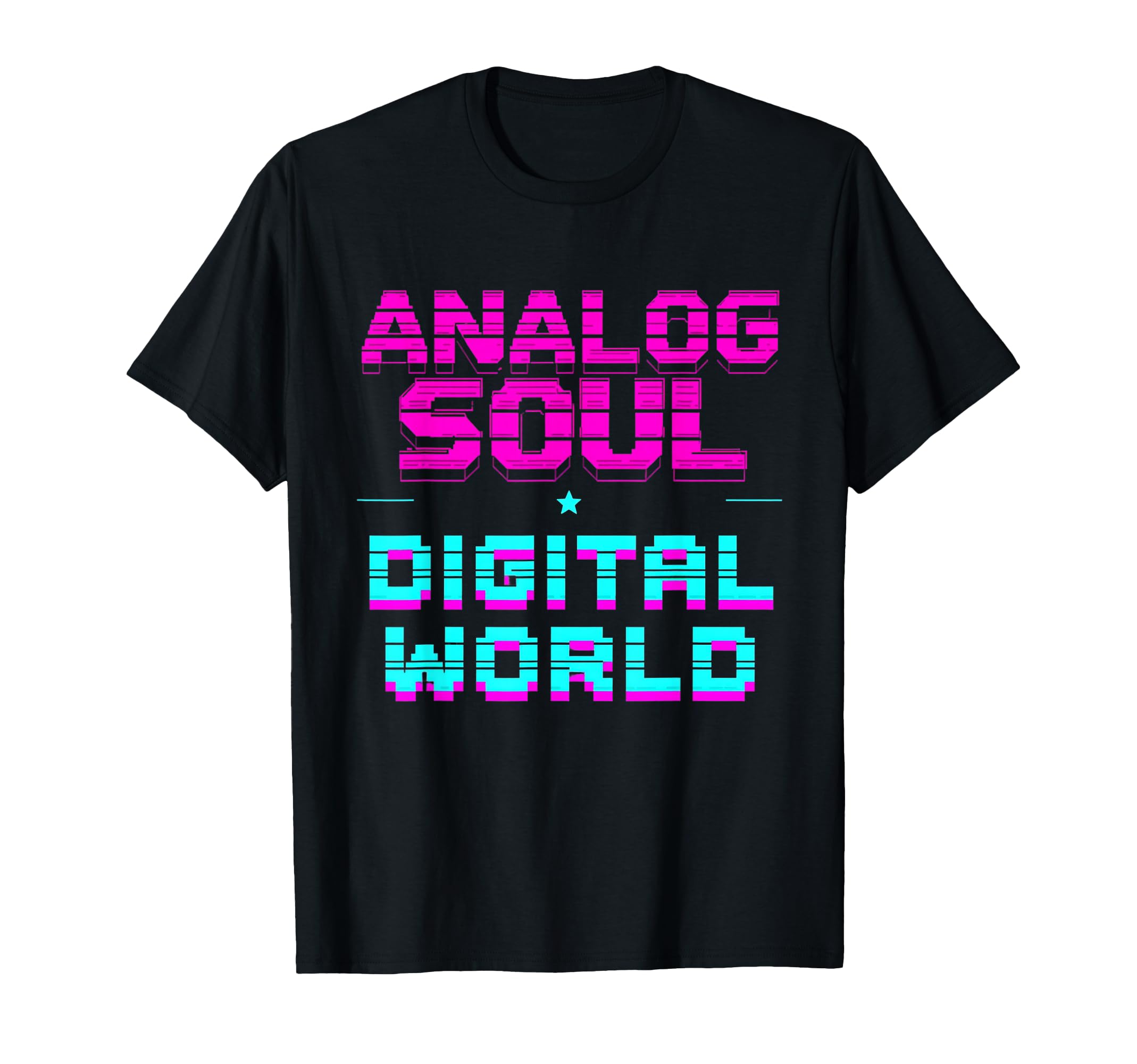 Analog Soul Digital World 90S Tech Nerd T-Shirt - Novelty Apparel Unisex - T-Shirt, Sweatshirt, Hoodie