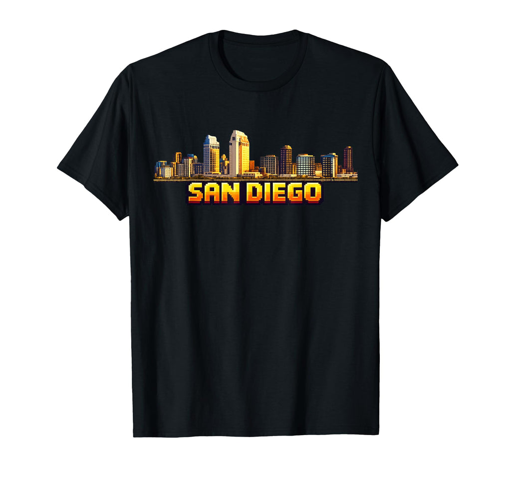 San Diego 8 Bit Video Arcade Gamer T-Shirt - Streetwear Style Unisex - T-Shirt, Sweatshirt, Hoodie