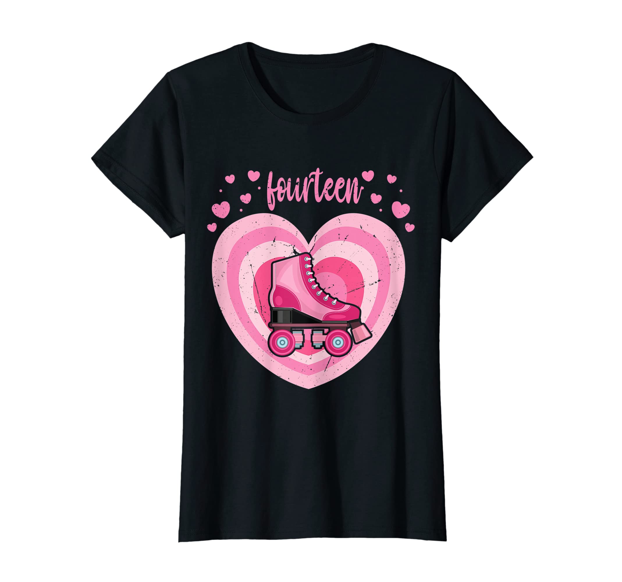 Womens 14 Year Old Roller Skating Birthday T-Shirt - Graphic Print Unisex - T-Shirt, Sweatshirt, Hoodie