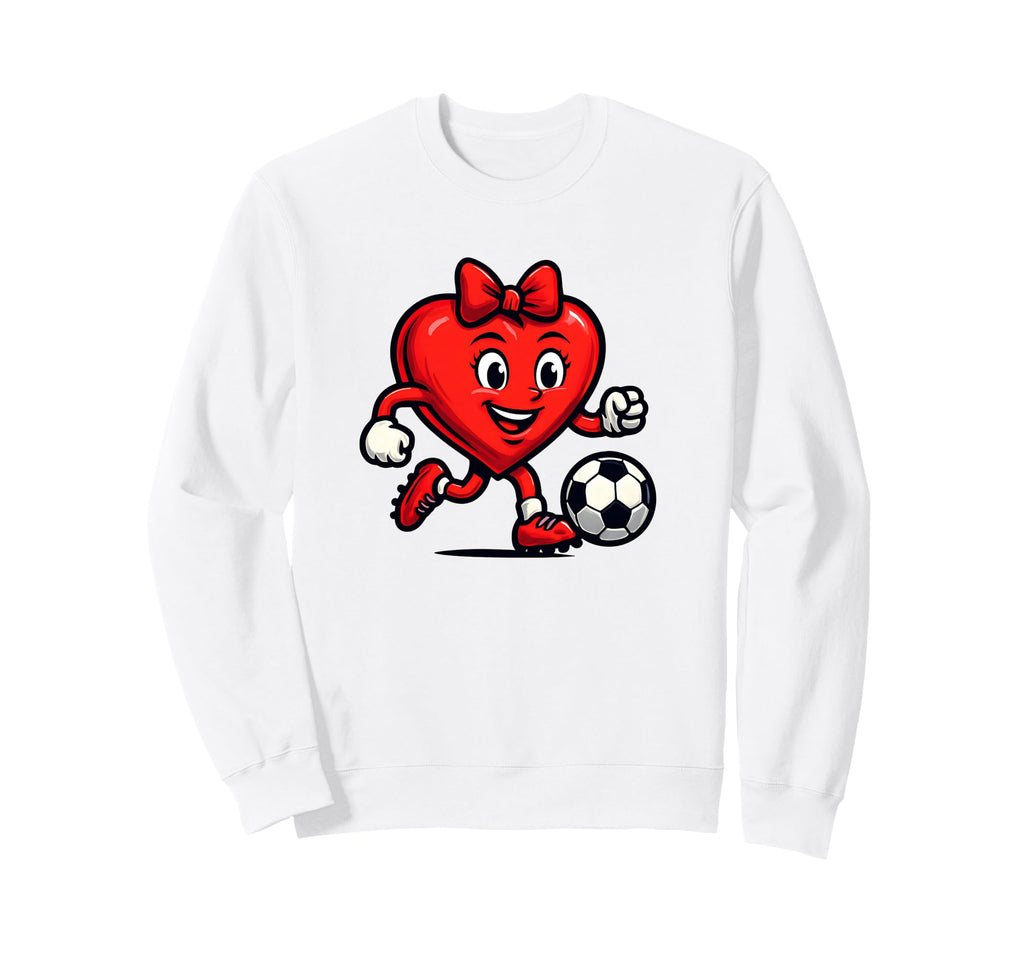 Soccer Valentines Day Heart Sweatshirt - Streetwear Style Men Women - T-Shirt, Sweatshirt, Hoodie