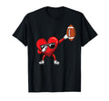 Dabbing Heart Dab Football Valentines T-Shirt - Unique Graphic for Adults - T-Shirt, Sweatshirt, Hoodie