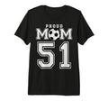 Number 51 Custom Proud Soccer Futbol T-Shirt - Minimalist Print for Adults - T-Shirt, Sweatshirt, Hoodie