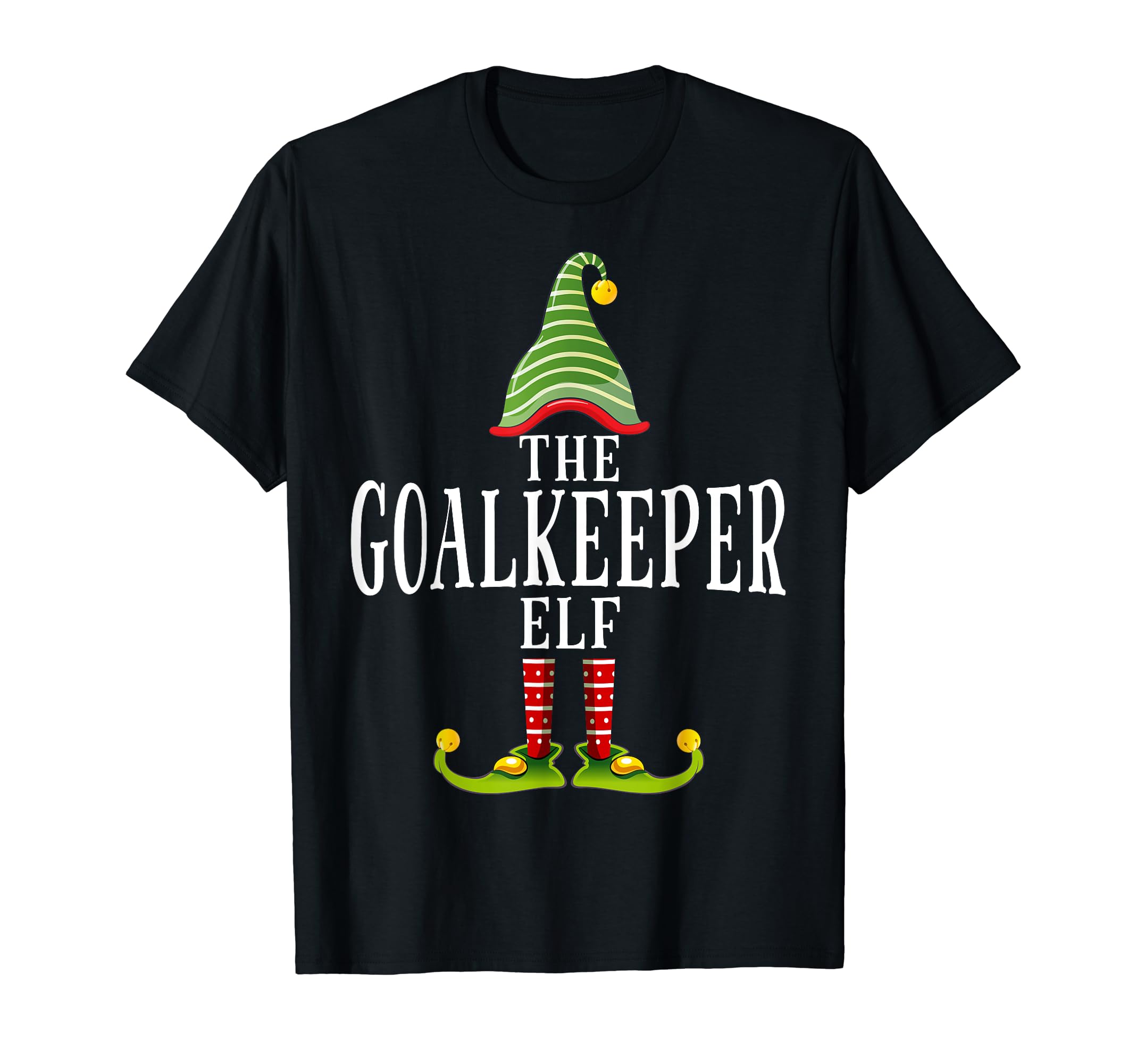 Goalkeeper Elf Funny Matching Pajama T-Shirt - Minimalist Print for Adults - T-Shirt, Sweatshirt, Hoodie