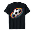 Rainbow Pride Soccer Swirl T-Shirt - Custom Art Print for Adults - T-Shirt, Sweatshirt, Hoodie