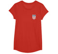 Usa Soccer Front Back Crest Red T-Shirt - Custom Art Print for Adults - T-Shirt, Sweatshirt, Hoodie