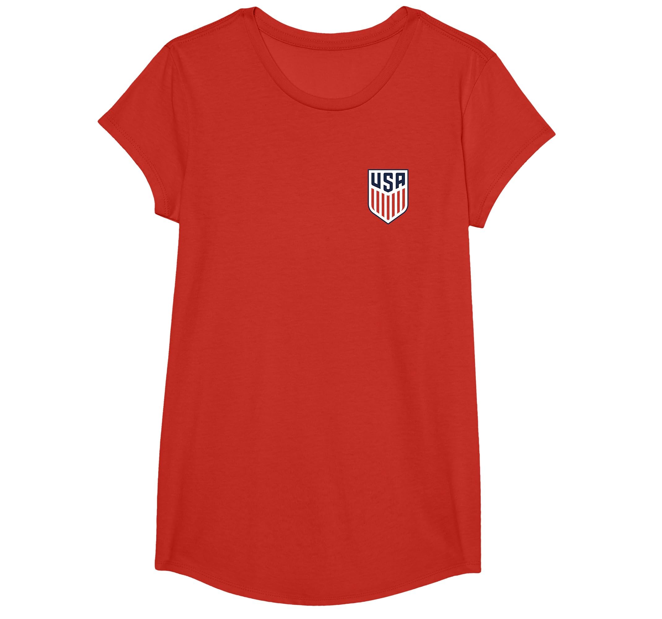 Usa Soccer Front Back Crest Red T-Shirt - Custom Art Print for Adults - T-Shirt, Sweatshirt, Hoodie