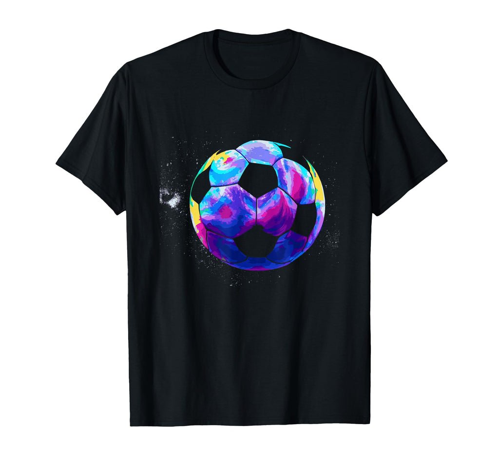 Tie Dye Soccer Ball Colorful Soccer T-Shirt - Graphic Print for Adults - T-Shirt, Sweatshirt, Hoodie