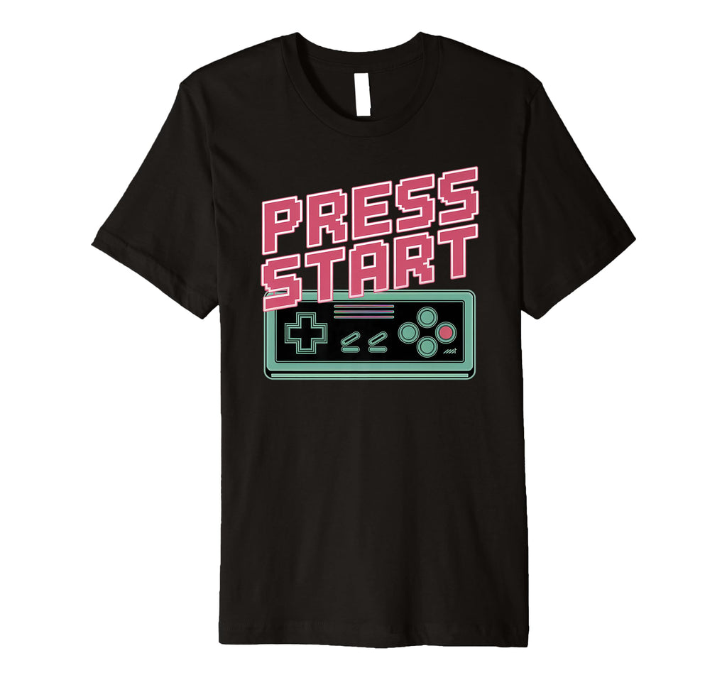 Press Start Gaming Controller Gaming T-Shirt - Graphic Print Unisex - T-Shirt, Sweatshirt, Hoodie