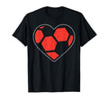 Heart Soccer Ball Football T-Shirt - Casual Everyday Wear Men Women - T-Shirt, Sweatshirt, Hoodie