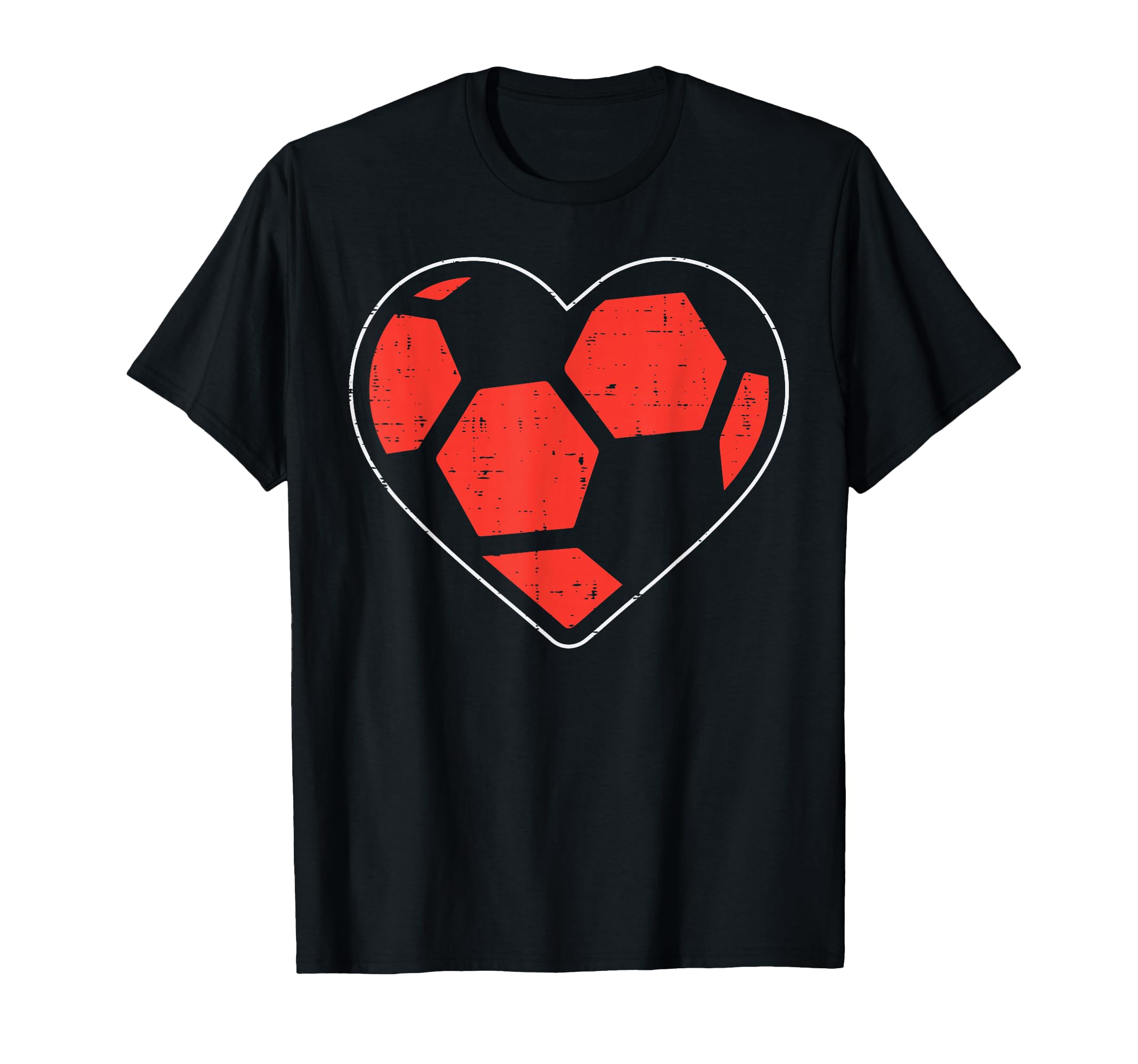 Heart Soccer Ball Football T-Shirt - Casual Everyday Wear Men Women - T-Shirt, Sweatshirt, Hoodie