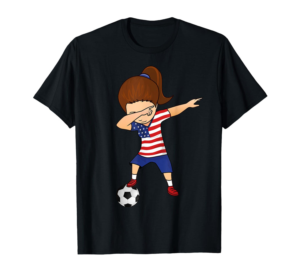 Soccer Dabbing Soccer Usa Flag Jersey T-Shirt - Unique Graphic Men Women - T-Shirt, Sweatshirt, Hoodie