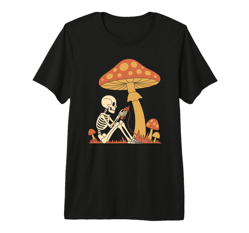 Goblincore Skeleton Gaming Under Forest T-Shirt - Trendy Graphic Unisex - T-Shirt, Sweatshirt, Hoodie
