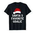 Santas Favorite Goalie T-Shirt - Casual Everyday Wear for Adults - T-Shirt, Sweatshirt, Hoodie
