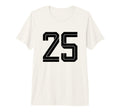 25 White Number 25 Sports Fan Soccer Tri T-Shirt - Novelty Apparel Unisex - T-Shirt, Sweatshirt, Hoodie