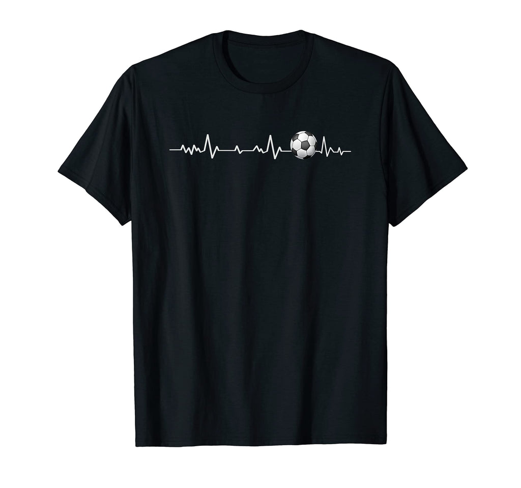 Funny Football Heartbeat Soccer Lover T-Shirt - Novelty Apparel for Adults - T-Shirt, Sweatshirt, Hoodie