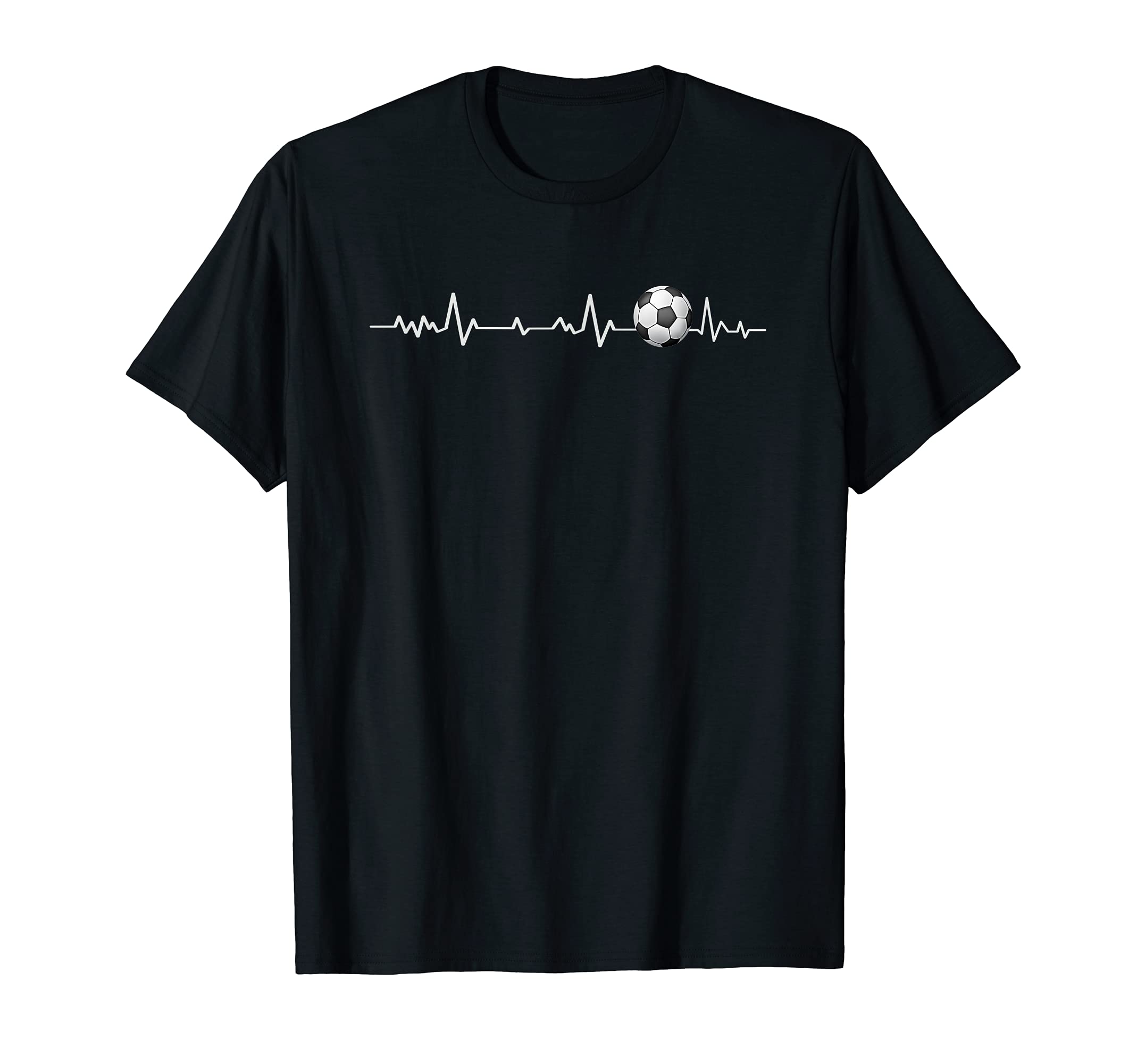 Funny Football Heartbeat Soccer Lover T-Shirt - Novelty Apparel for Adults - T-Shirt, Sweatshirt, Hoodie