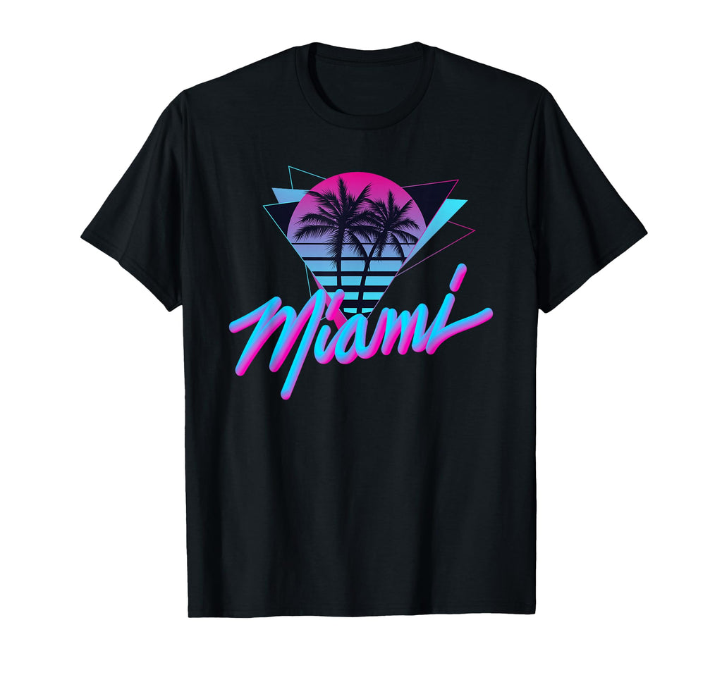 Miami Palm Trees Vaperwave T-Shirt - Aesthetic Graphic for Adults - T-Shirt, Sweatshirt, Hoodie