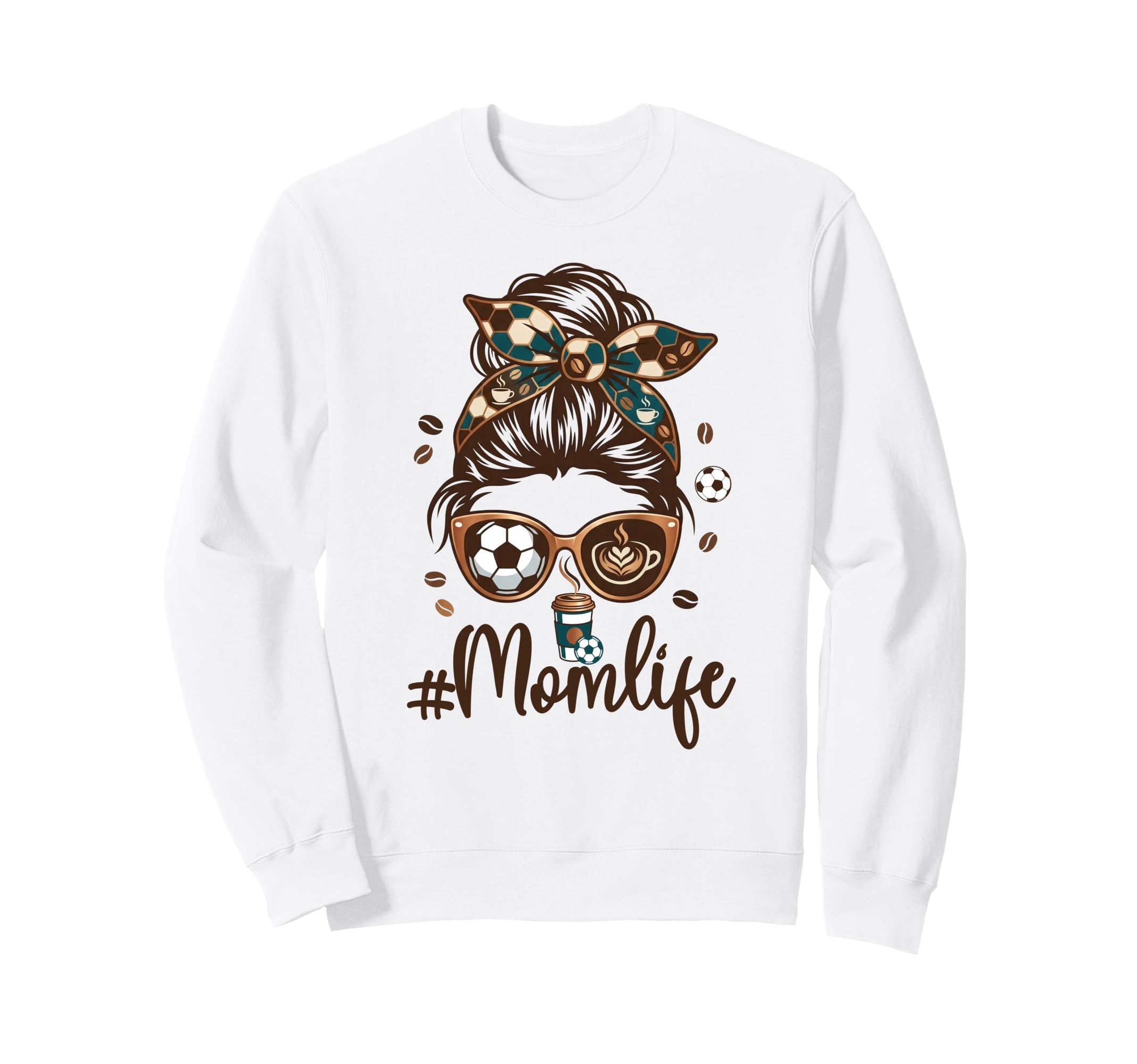 Soccer Mom Coffee Lover Messy Sweatshirt - Aesthetic Graphic for Adults - T-Shirt, Sweatshirt, Hoodie