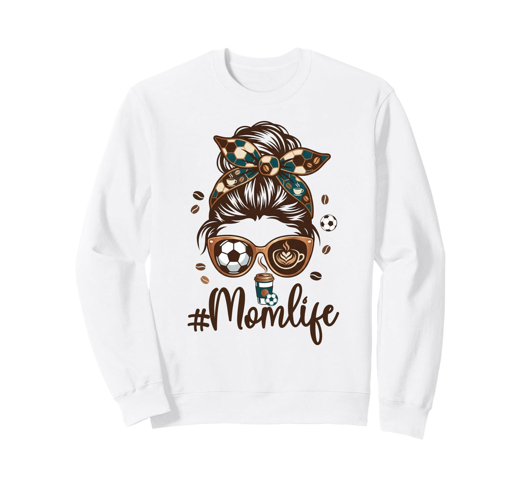 Soccer Mom Coffee Lover Messy Sweatshirt - Fun Novelty Design Men Women - T-Shirt, Sweatshirt, Hoodie