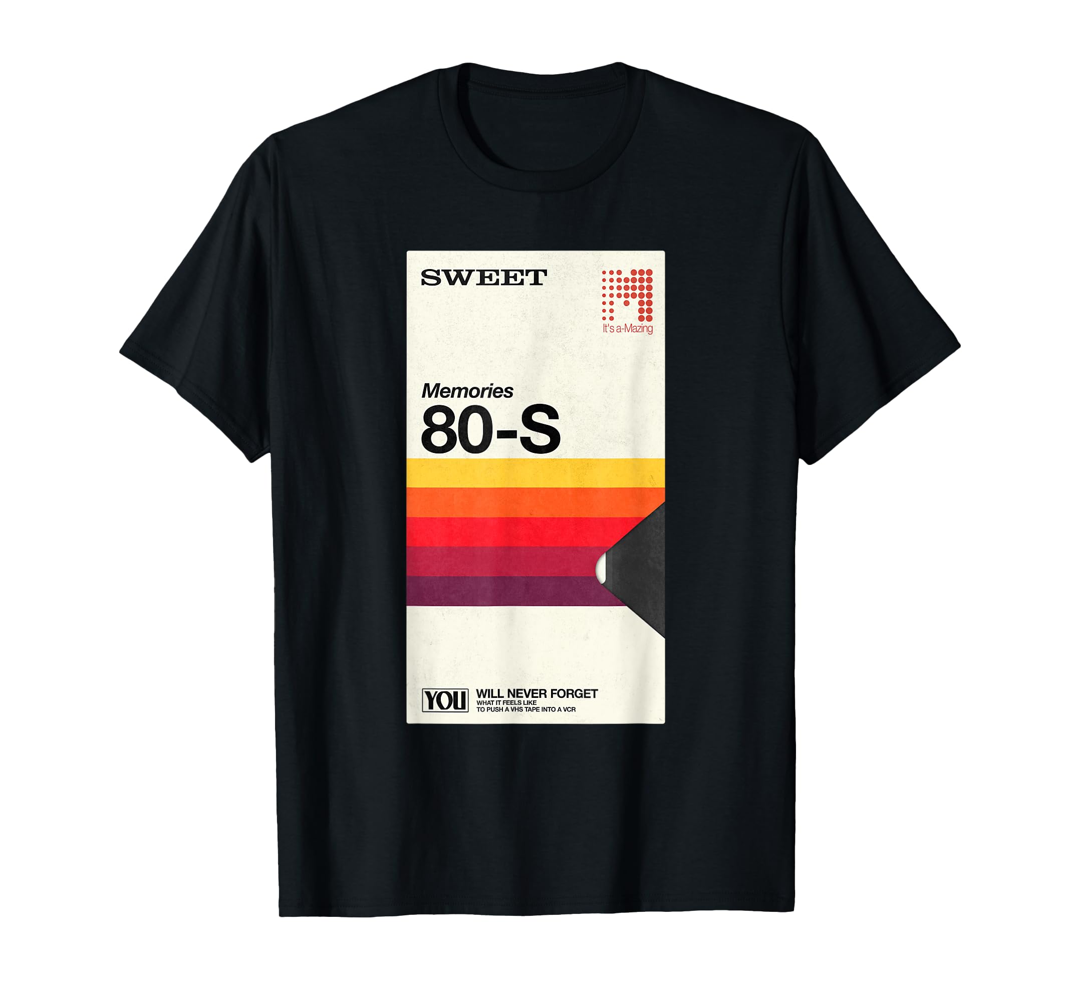 Never Forget Vhs Vcr Video Cassette T-Shirt - Custom Art Print for Adults - T-Shirt, Sweatshirt, Hoodie