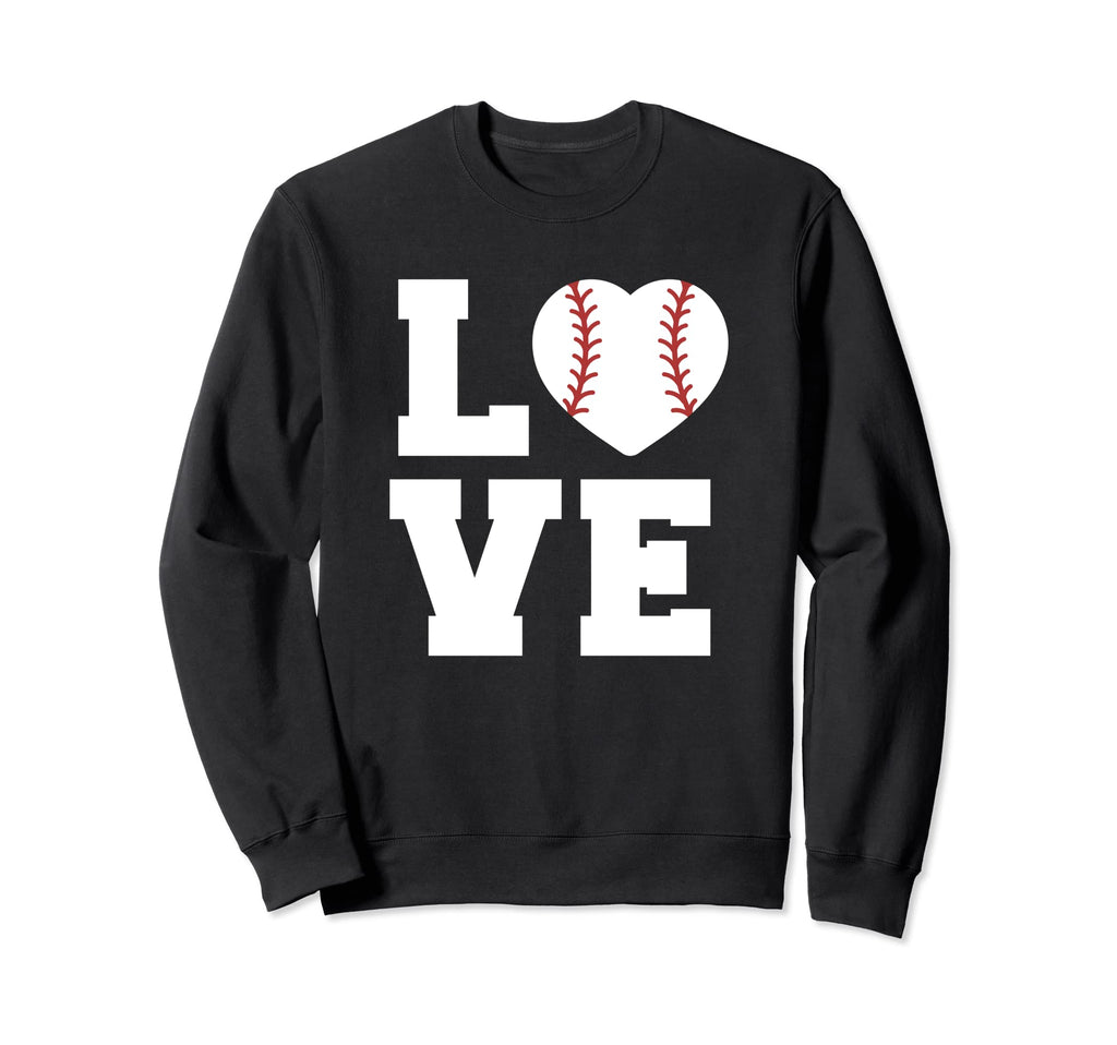 Love Baseball Word Art Sweatshirt - Minimalist Print for Adults - T-Shirt, Sweatshirt, Hoodie