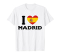 I Love Madrid Spain Spanish Heart Flag T-Shirt - Novelty Apparel for Adults - T-Shirt, Sweatshirt, Hoodie