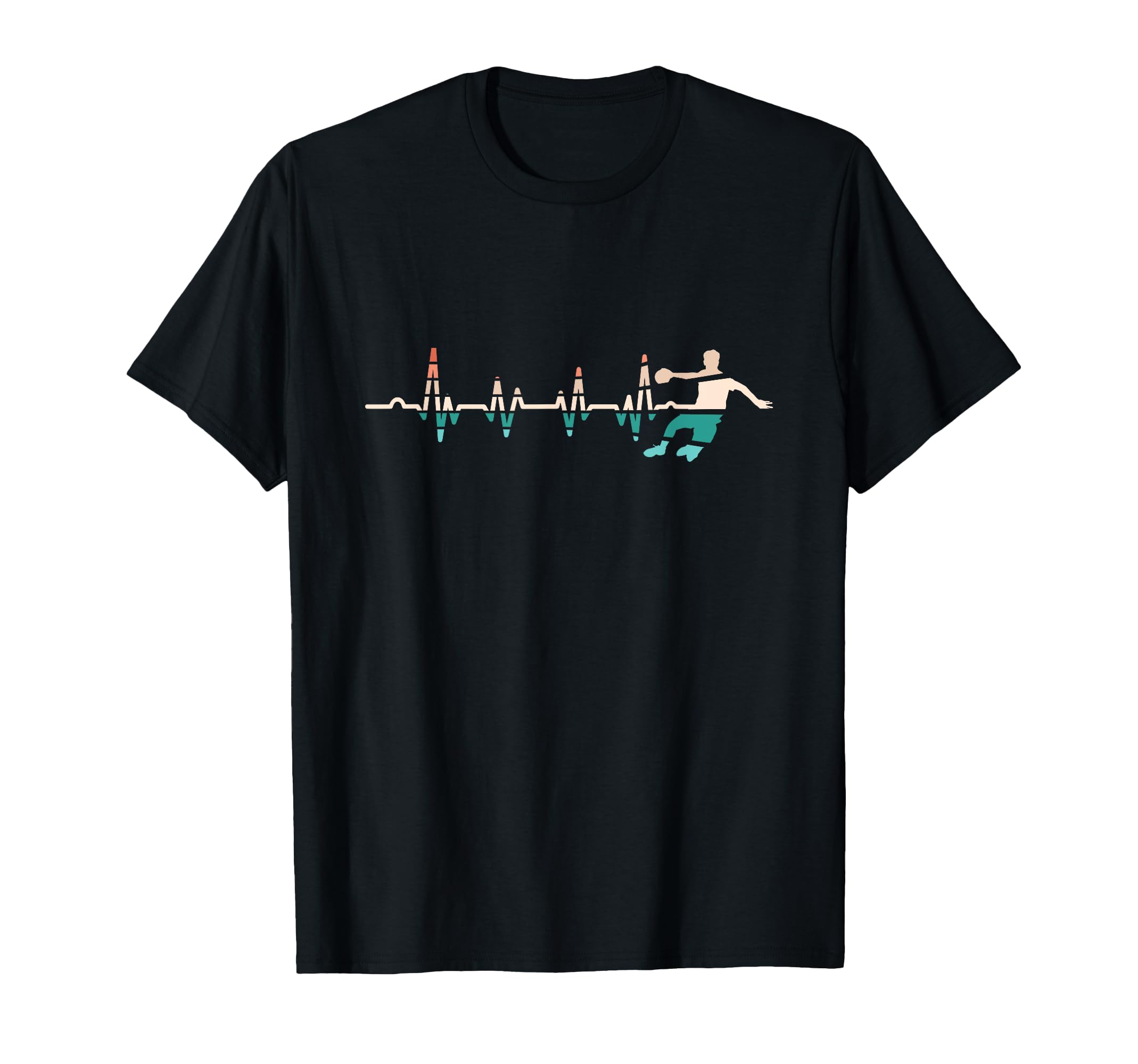 Handball Player Heartbeat Handballer Team T-Shirt - Novelty Apparel Unisex - T-Shirt, Sweatshirt, Hoodie