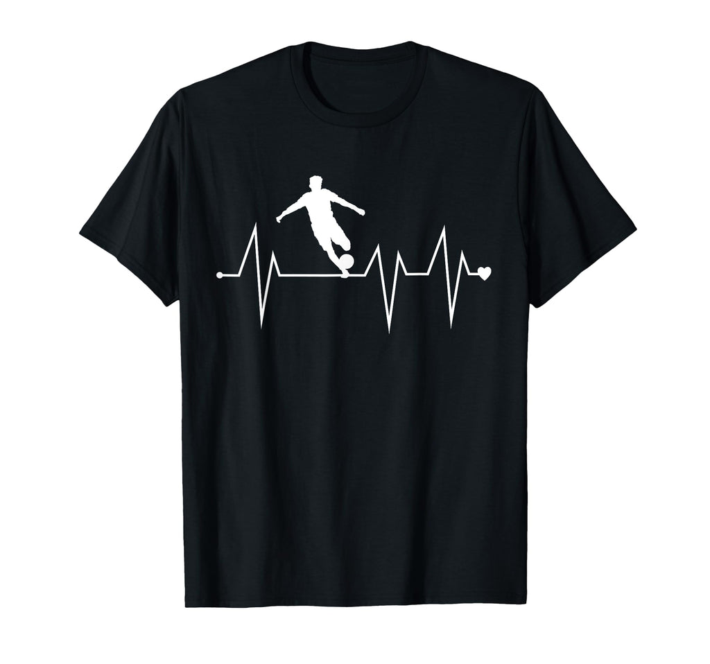 Funny Soccer Player Heartbeat Heart T-Shirt - Novelty Apparel Men Women - T-Shirt, Sweatshirt, Hoodie